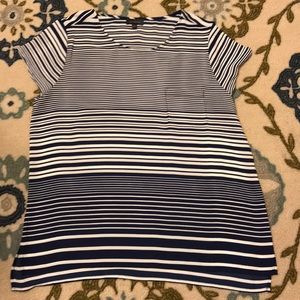 The Limited Navy and White Strip Top